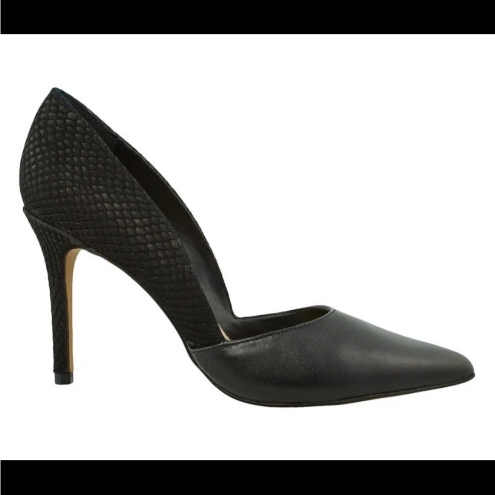 Vince Camuto Black Textured Stiletto Heels - Picture 4 of 12